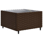 vidaXL 10-tlg. Garten-Lounge-Set mit Kissen Braun Poly Rattan