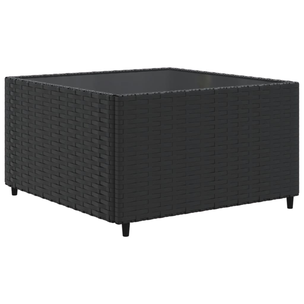 vidaXL 11-tlg. Garten-Lounge-Set mit Kissen Schwarz Poly Rattan