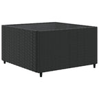 vidaXL 11-tlg. Garten-Sofagarnitur mit Kissen Schwarz Poly Rattan
