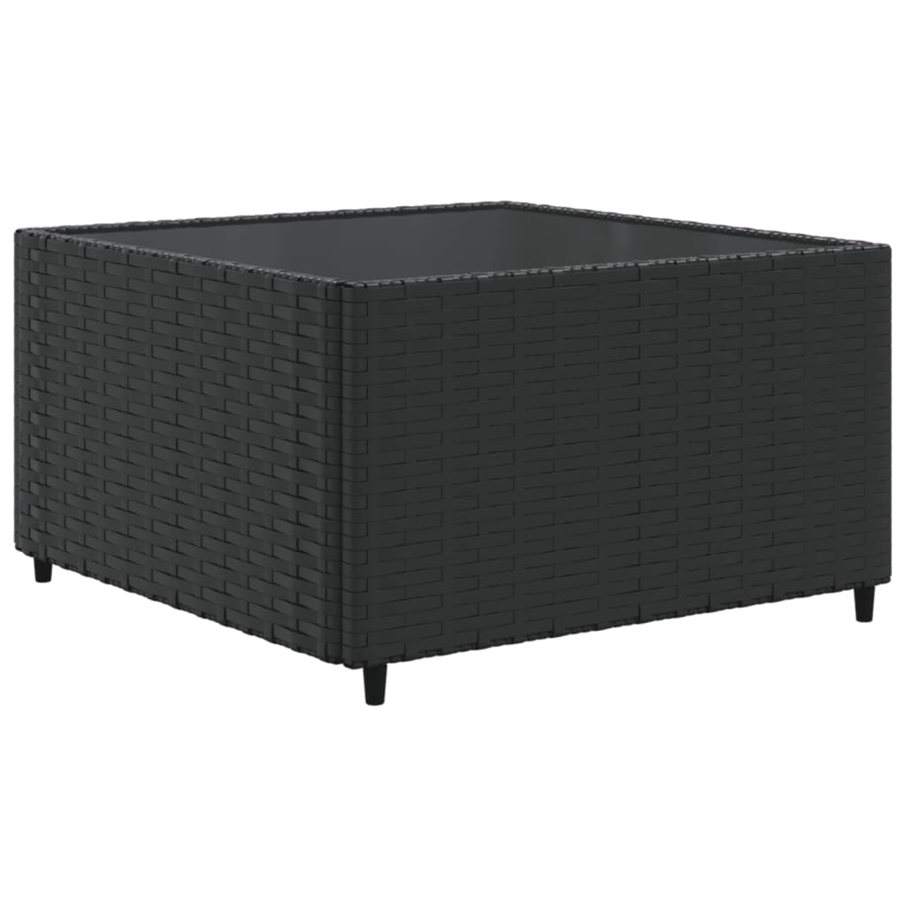 vidaXL 11-tlg. Garten-Sofagarnitur mit Kissen Schwarz Poly Rattan