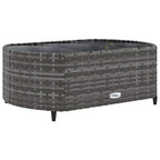 vidaXL 5-tlg. Garten-Sofagarnitur mit Kissen Grau Poly Rattan