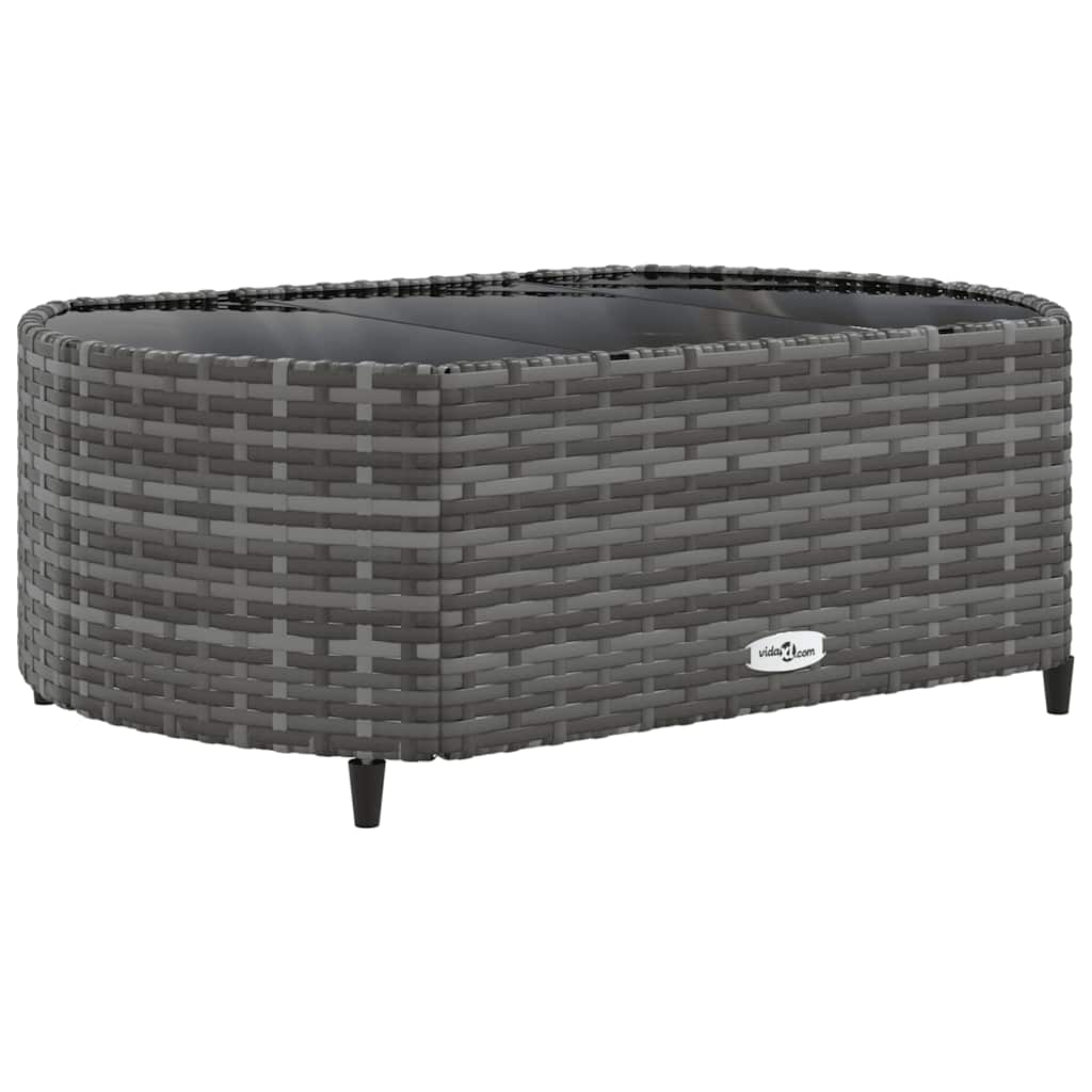 vidaXL 8-tlg. Garten-Sofagarnitur mit Kissen Grau Poly Rattan