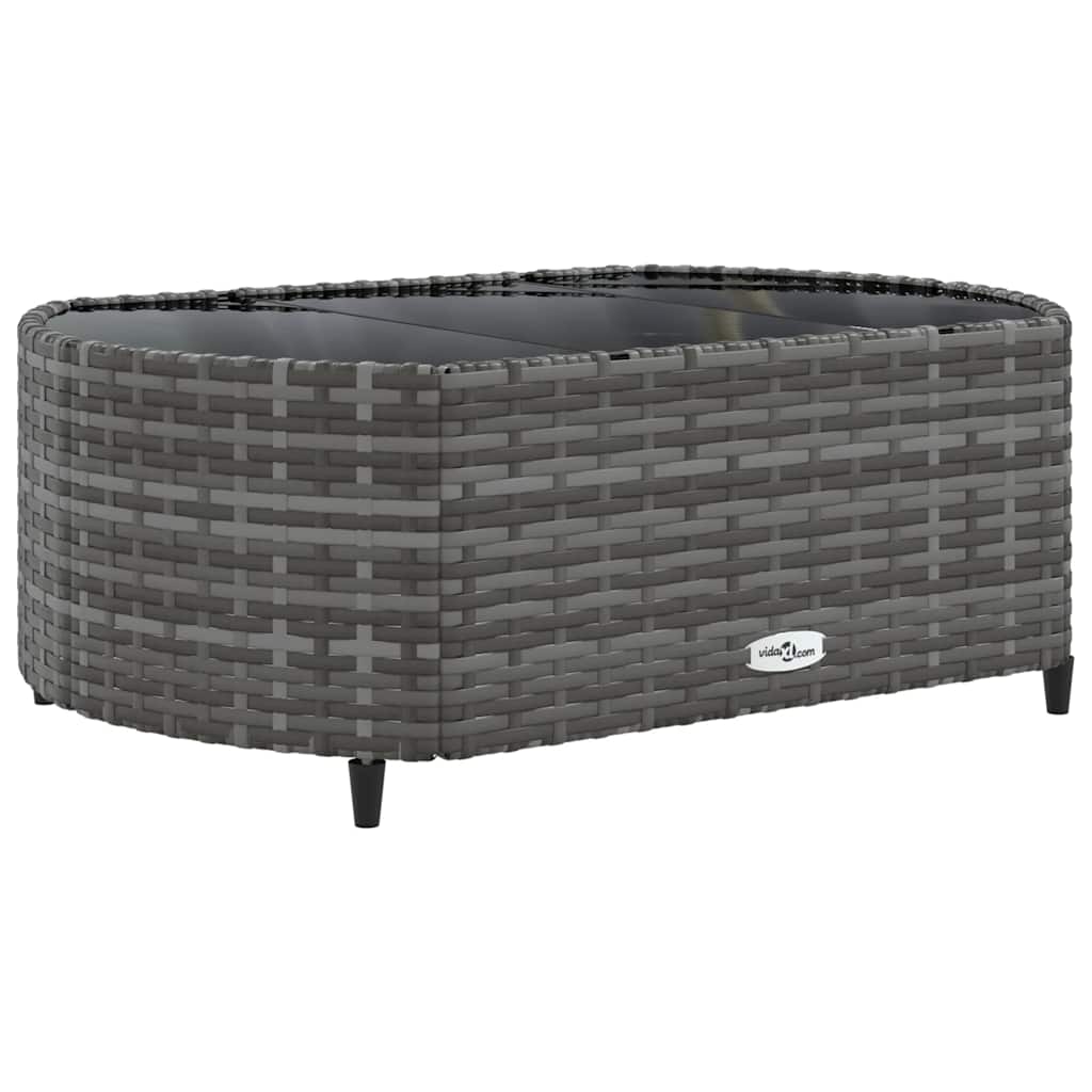 vidaXL 6-tlg. Garten-Sofagarnitur mit Kissen Grau Poly Rattan
