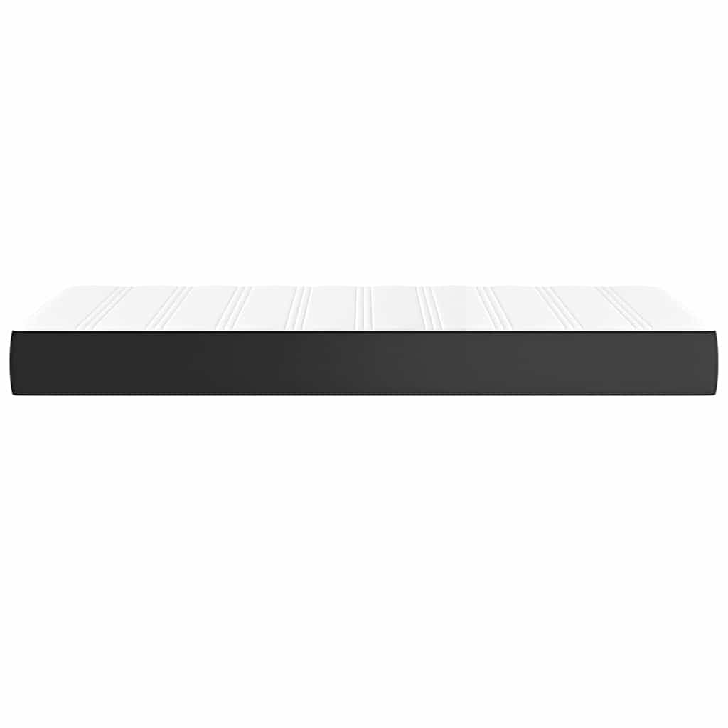 vidaXL Taschenfederkernmatratze für Kinder Mittel Schwarz 80x160cm Kunstleder