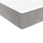 vidaXL Taschenfederkernmatratze für Kinder Mittel Hellgrau 80x160 cm Samt