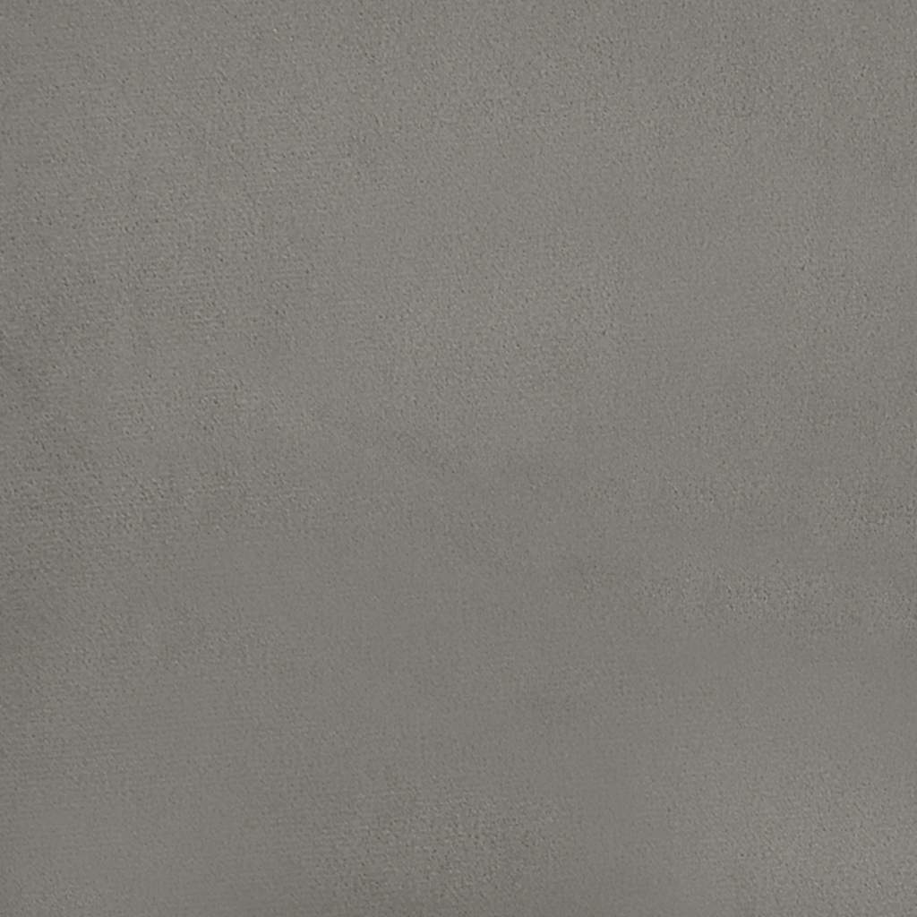 vidaXL Taschenfederkernmatratze für Kinder Mittel Hellgrau 80x160 cm Samt