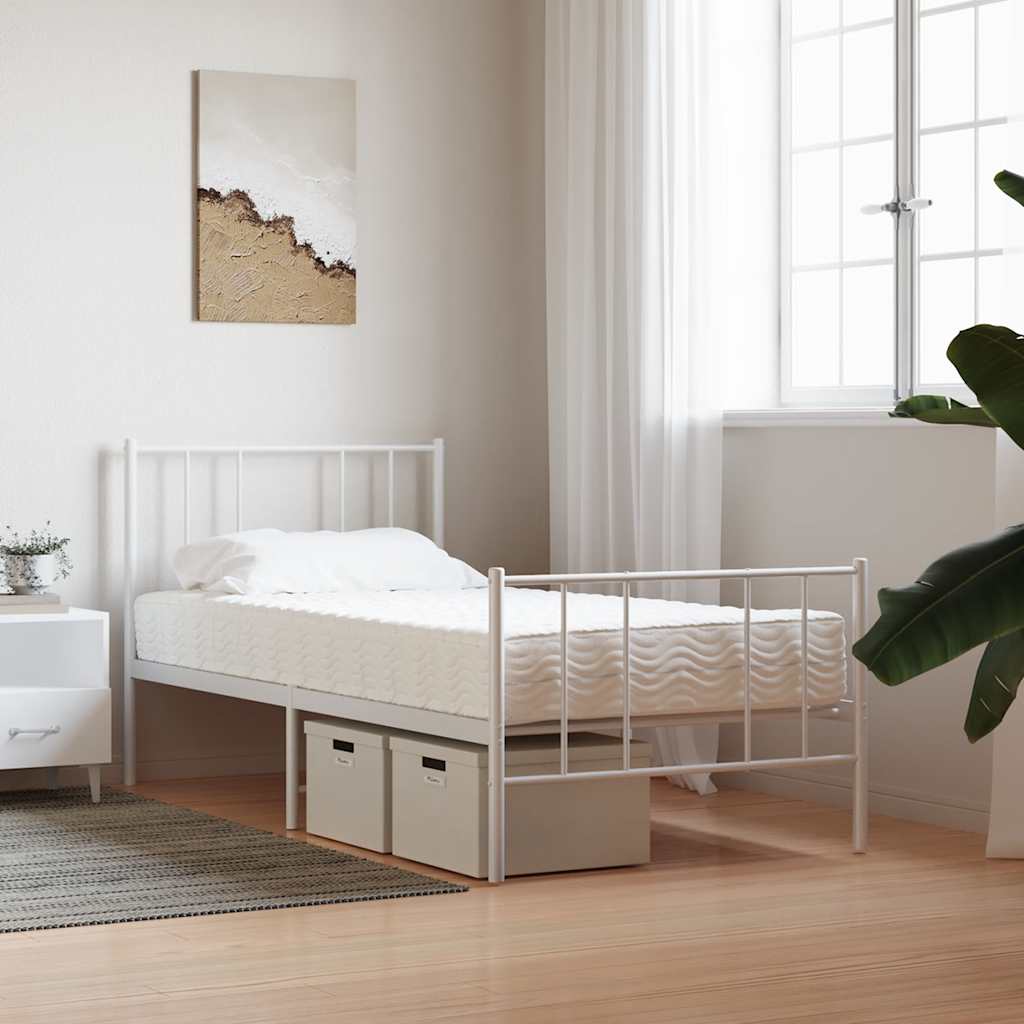 vidaXL Schaumstoffmatratze für Kinder Weiß 80x160 cm Härtegrad H2 H3