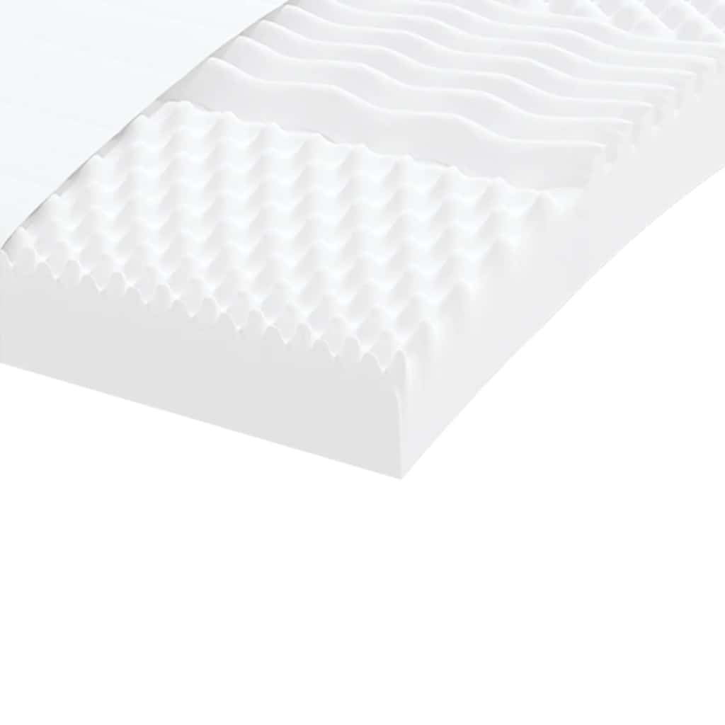 vidaXL Schaumstoffmatratze Kinder Weiß 80x160 cm 7-Zonen Härte 20 ILD