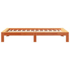 vidaXL Massivholzbett ohne Matratze Wachsbraun 100x200 Kiefernholz