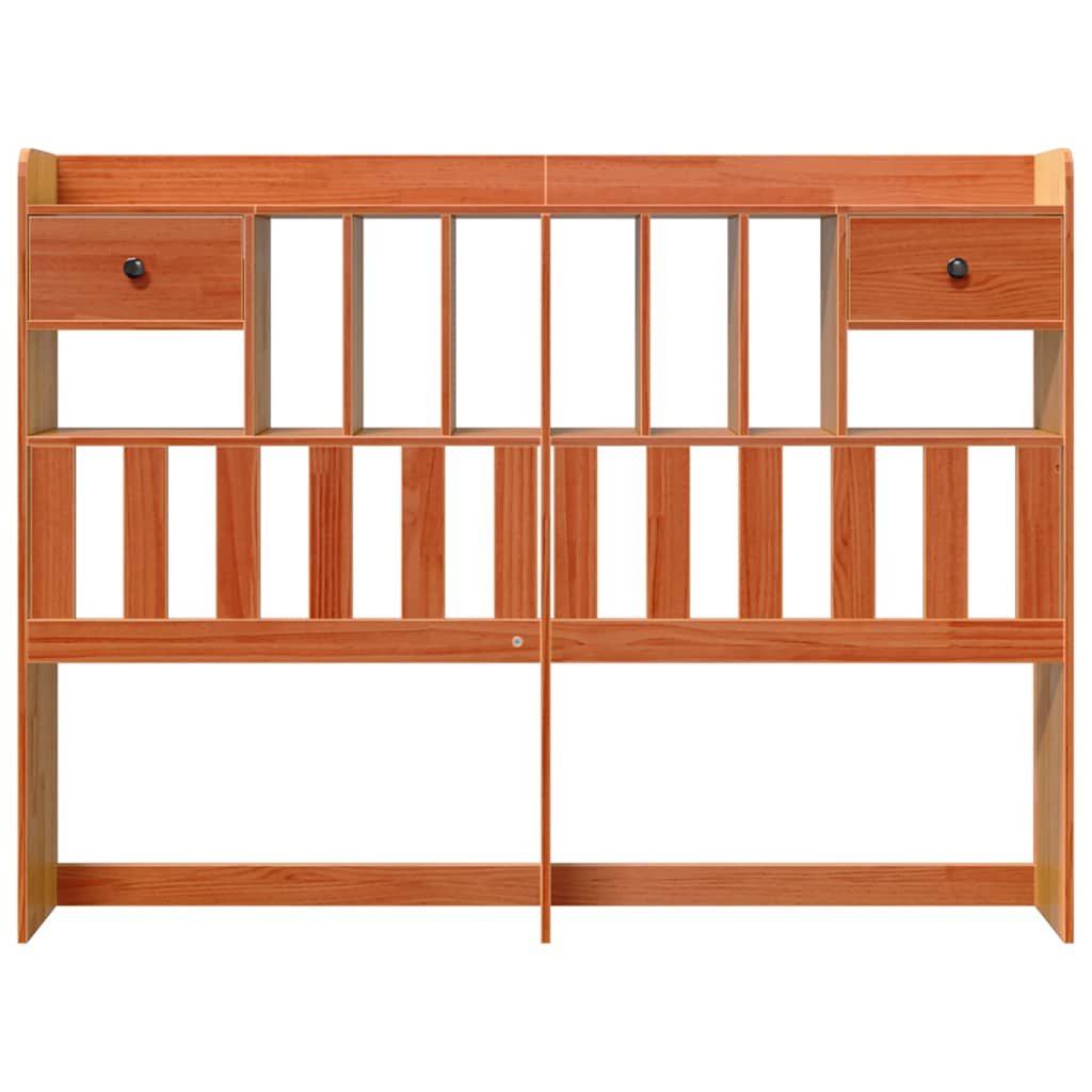 vidaXL Kopfteil mit Stauraum Wachsbraun 160 cm Massivholz Kiefer