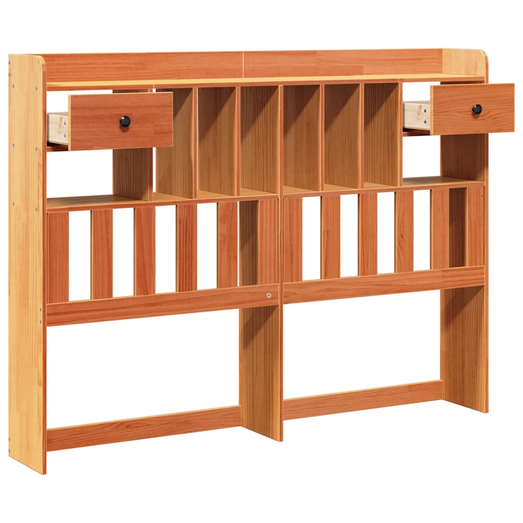 vidaXL Kopfteil mit Stauraum Wachsbraun 160 cm Massivholz Kiefer