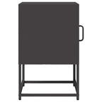 vidaXL Nachttisch Schwarz 36x39x60,5 cm Kaltgewalzter Stahl