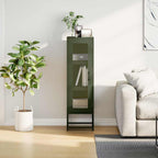 vidaXL Highboard Olivgrün 36x39x123 cm Kaltgewalzter Stahls
