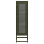 vidaXL Highboard Olivgrün 36x39x123 cm Kaltgewalzter Stahls
