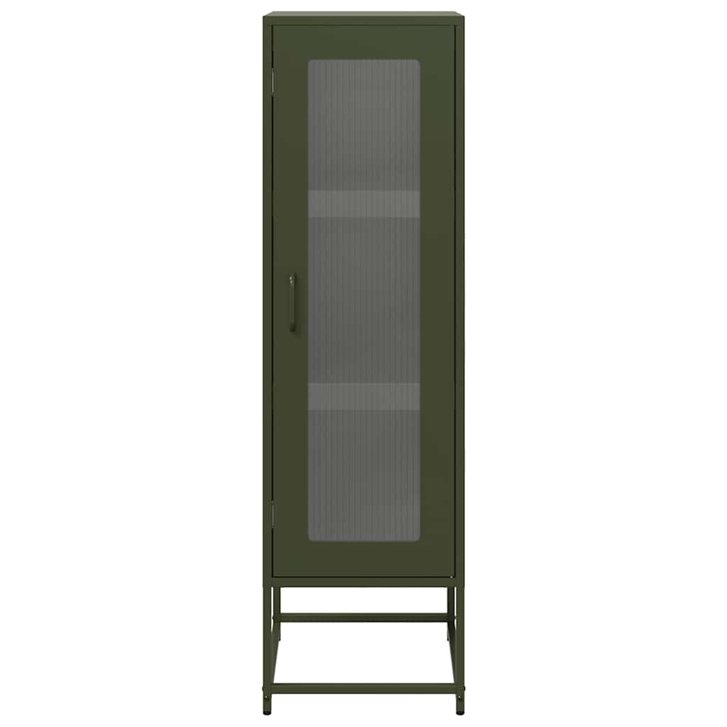vidaXL Highboard Olivgrün 36x39x123 cm Kaltgewalzter Stahls