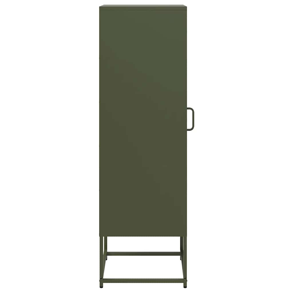 vidaXL Highboard Olivgrün 36x39x123 cm Kaltgewalzter Stahls