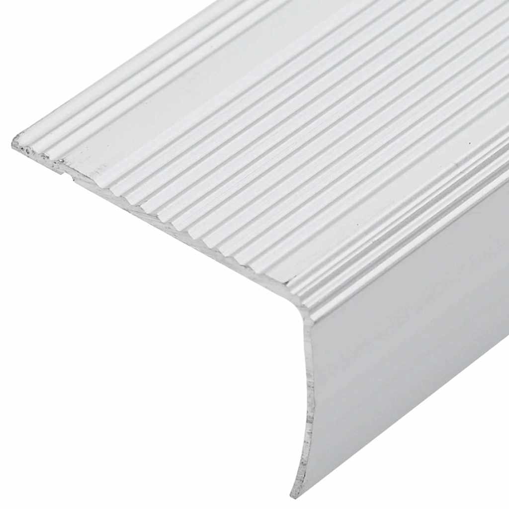 vidaXL Treppenkantenprofile 10 pcs Silber 67 x 3 x 2 cm Aluminium
