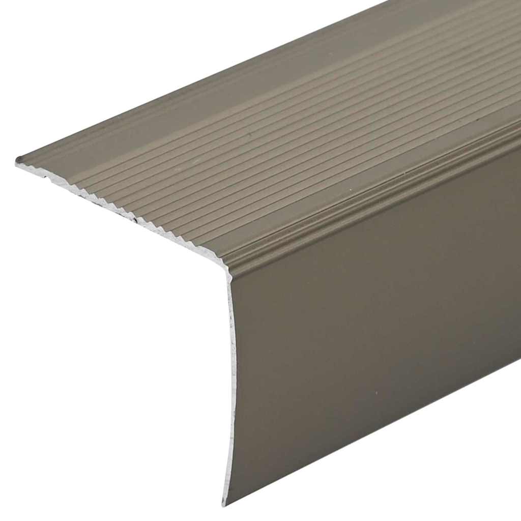 vidaXL Treppenkantenprofile 10 pcs Champagner 67 x 3 x 2 cm Aluminium