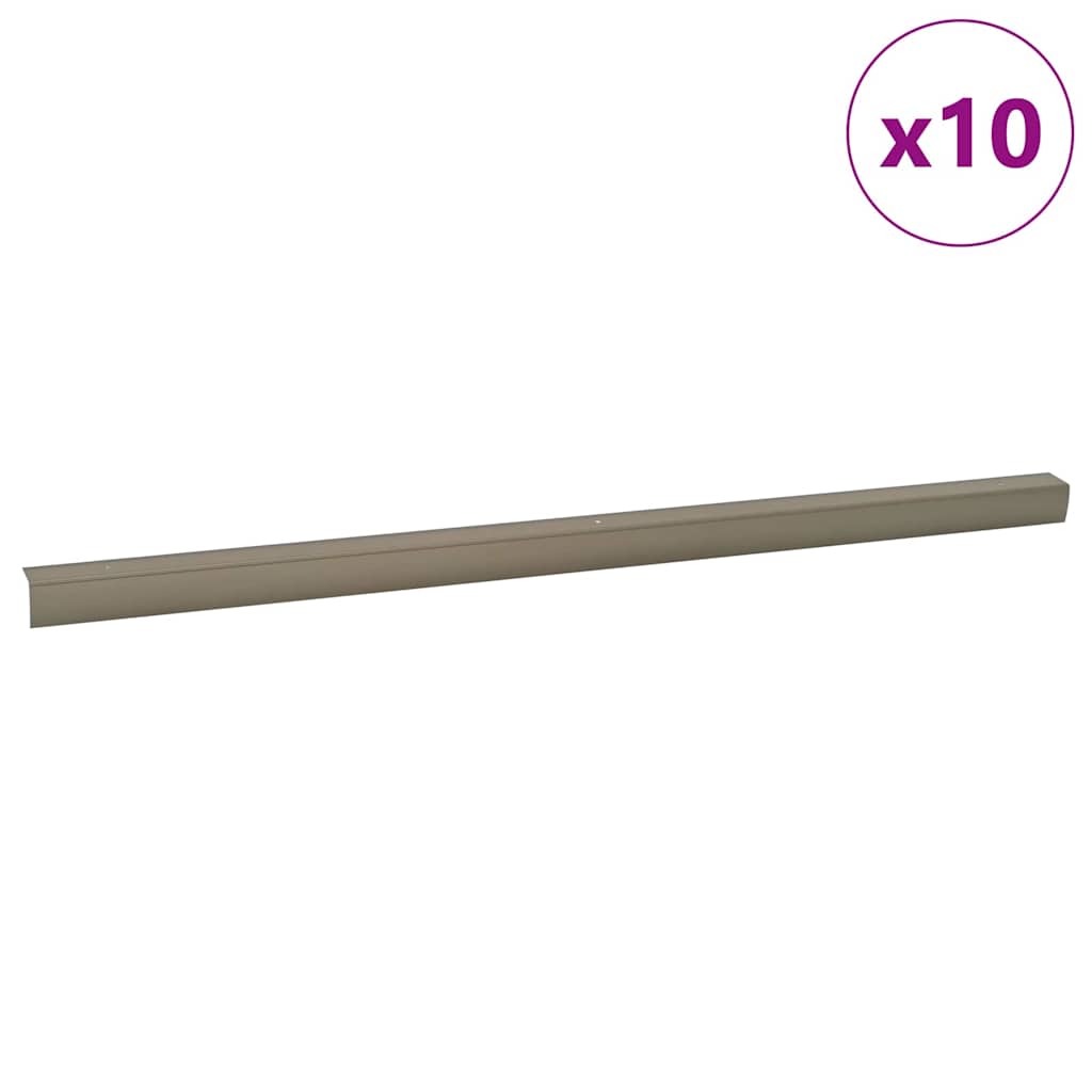 vidaXL Treppenkantenprofile 10 pcs Champagner 67 x 3 x 2 cm Aluminium