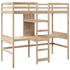 vidaXL Hochbett ohne Matratze 80x200 cm Massivholz Kiefer