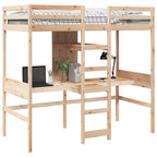 vidaXL Hochbett ohne Matratze 80x200 cm Massivholz Kiefer