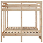 vidaXL Dreifach-Etagenbett 140x200/70x140 cm Massivholz Kiefer