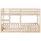 vidaXL Etagenbett 80x200 cm Massivholz Kiefer
