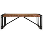 vidaXL Couchtisch Mehrfarbig 100x100x35 cm Altholz Massivholz