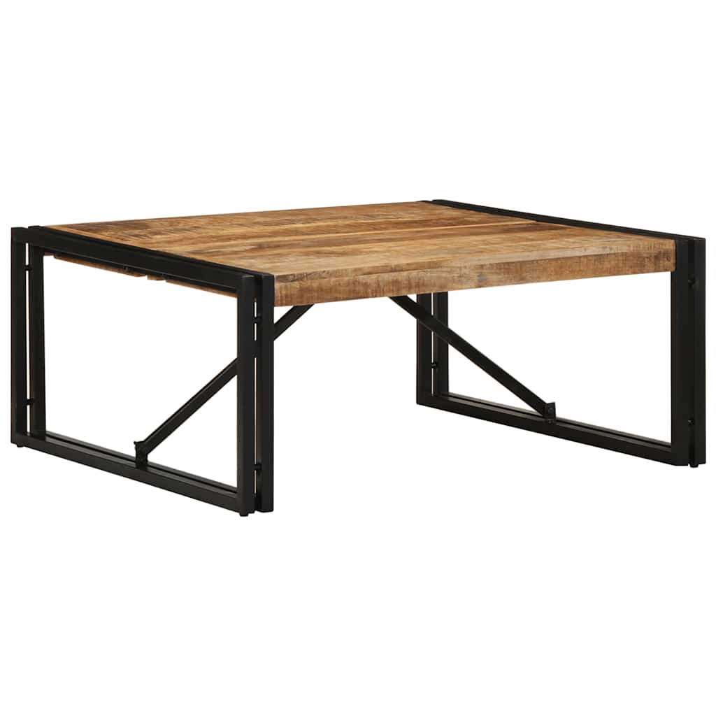 vidaXL Couchtisch 90x50x36 cm Raues Massivholz Mango