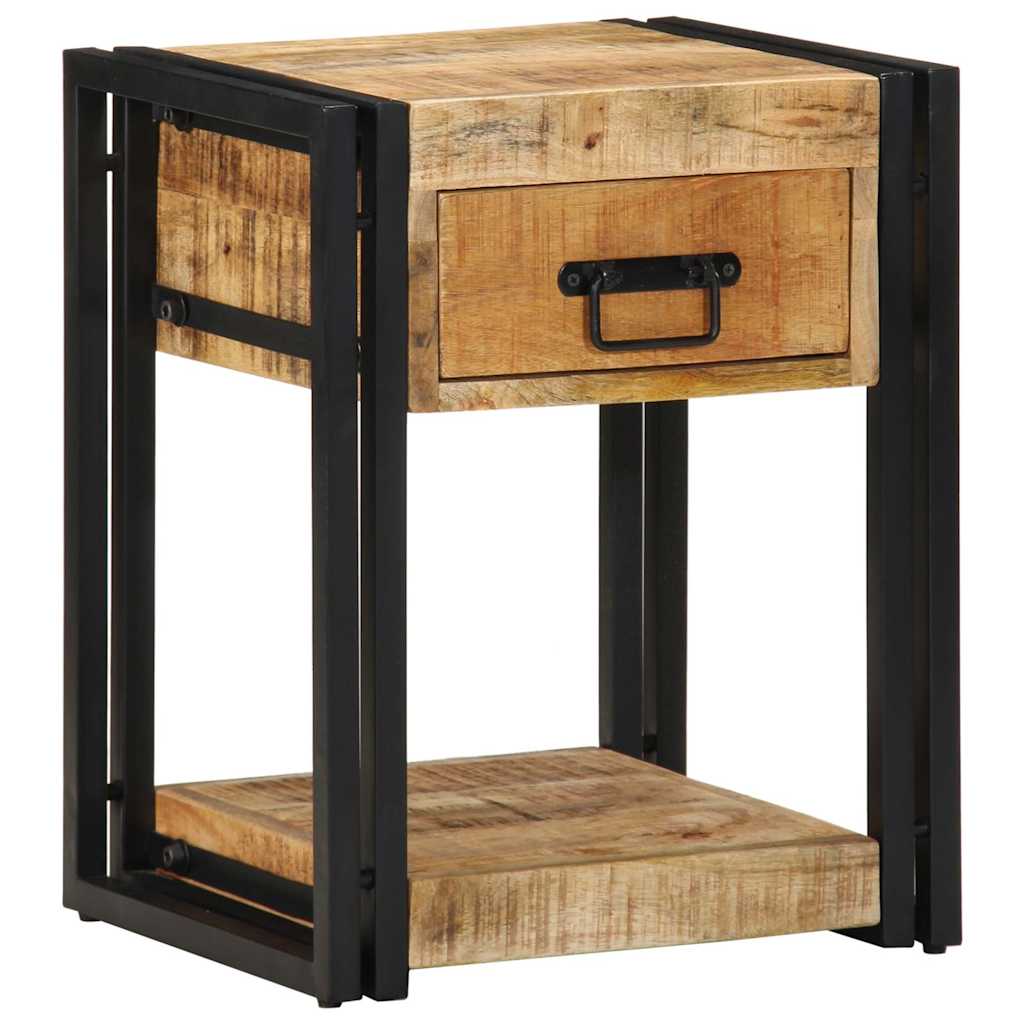 vidaXL Nachttisch 40x35x50 cm Raues Massivholz Mango