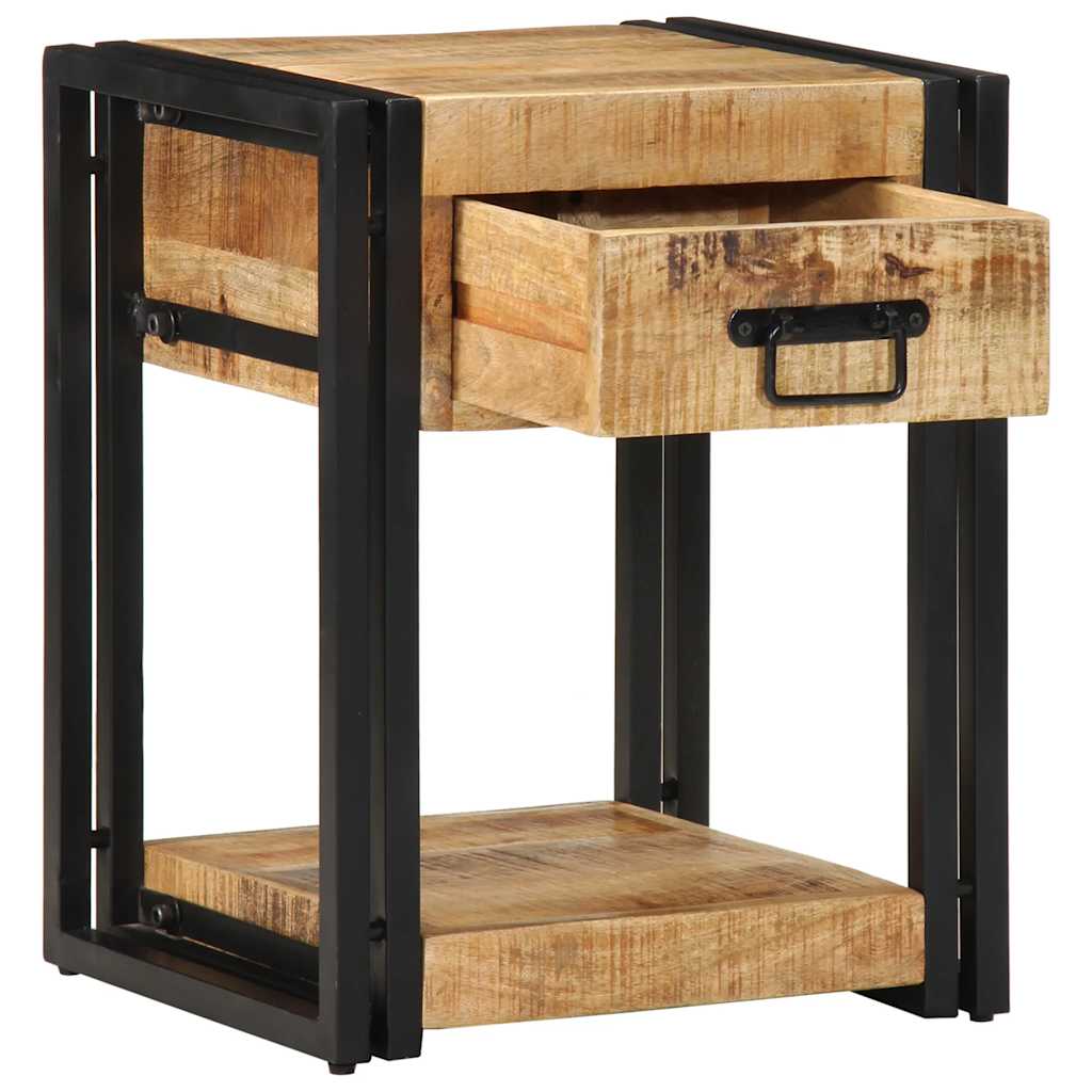 vidaXL Nachttisch 40x35x50 cm Raues Massivholz Mango