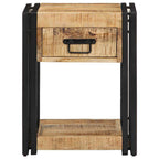 vidaXL Nachttisch 40x35x50 cm Raues Massivholz Mango