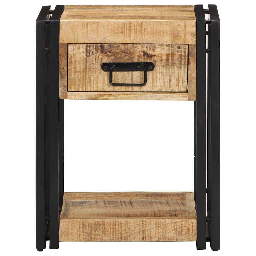vidaXL Nachttisch 40x35x50 cm Raues Massivholz Mango