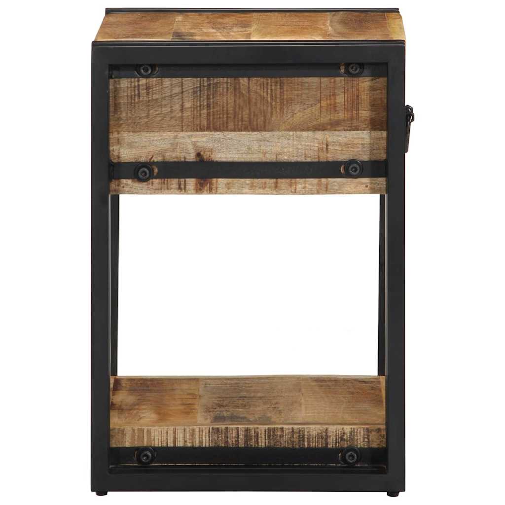 vidaXL Nachttisch 40x35x50 cm Raues Massivholz Mango