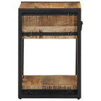 vidaXL Nachttisch 40x35x50 cm Raues Massivholz Mango