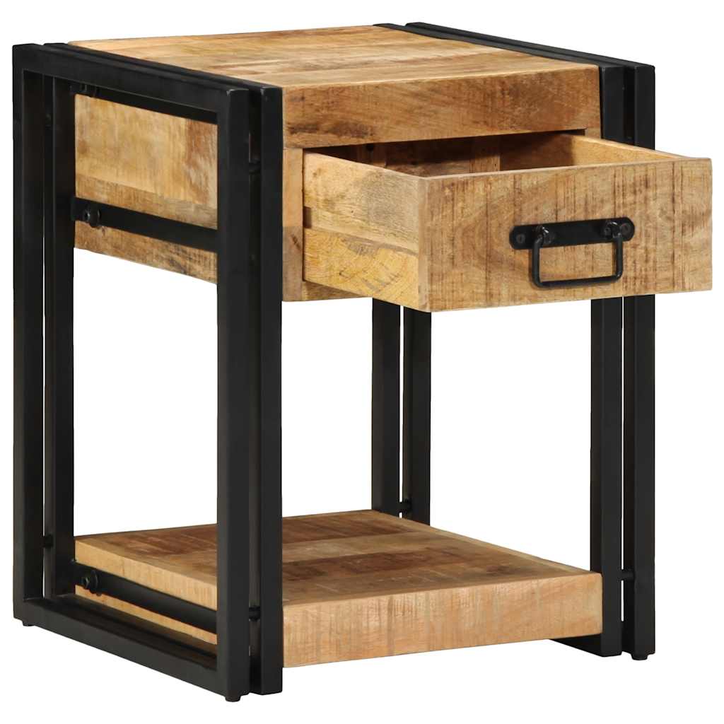 vidaXL Nachttische 2 Stk. 40x40x50 cm Raues Massivholz Mango