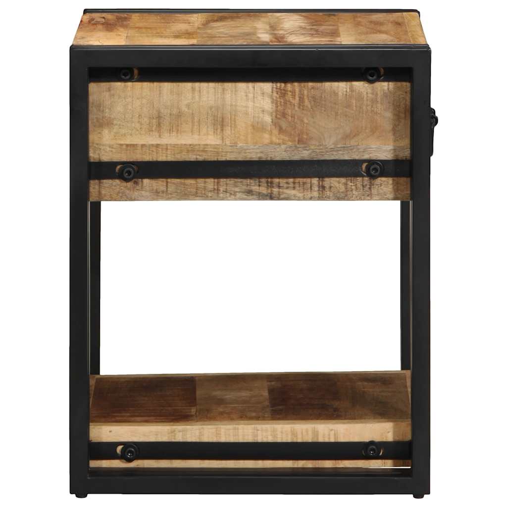 vidaXL Nachttische 2 Stk. 40x40x50 cm Raues Massivholz Mango