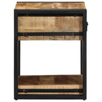 vidaXL Nachttische 2 Stk. 40x40x50 cm Raues Massivholz Mango