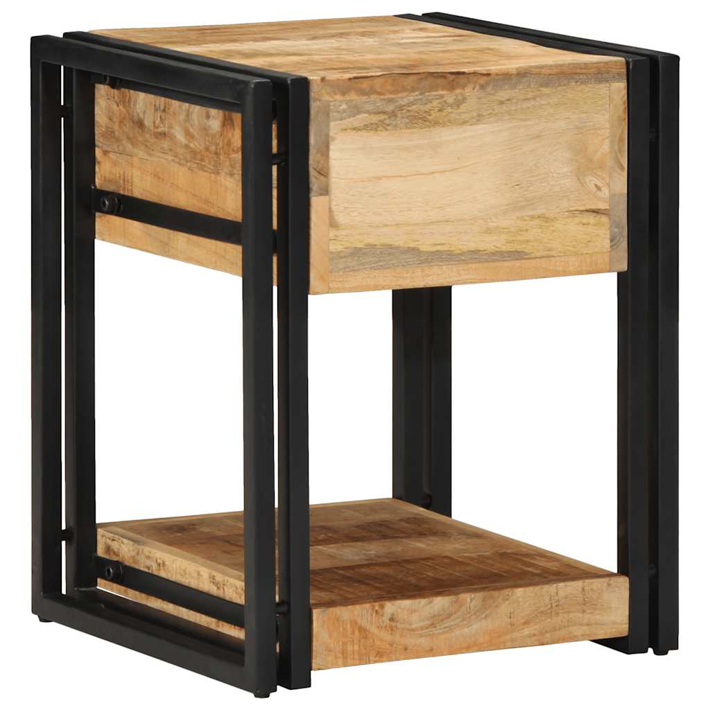 vidaXL Nachttische 2 Stk. 40x40x50 cm Raues Massivholz Mango