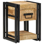 vidaXL Nachttisch 2 pcs Braun 30 x 30 x 40 cm Massivholz Mango