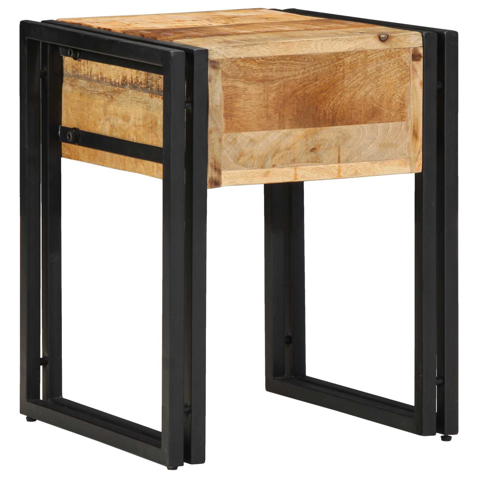 vidaXL Beistelltisch mit Schubladen 40 x 40 x 50 cm Massivholz Mango