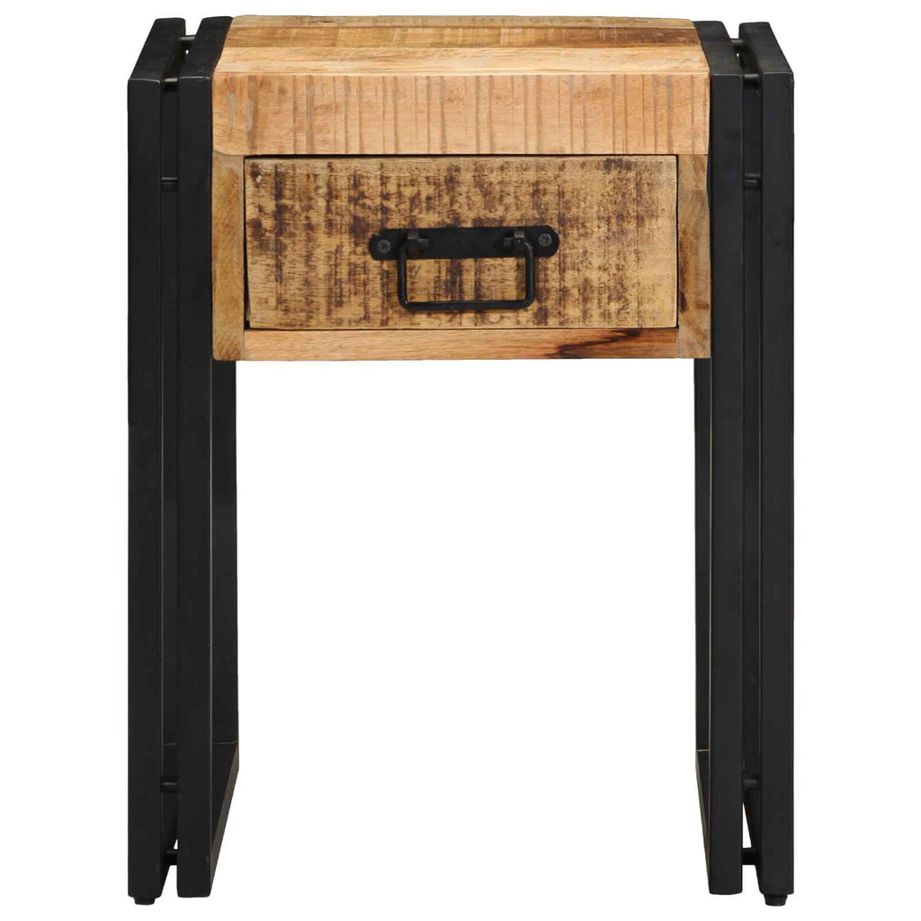 vidaXL Beistelltisch mit Schubladen 40 x 40 x 50 cm Massivholz Mango