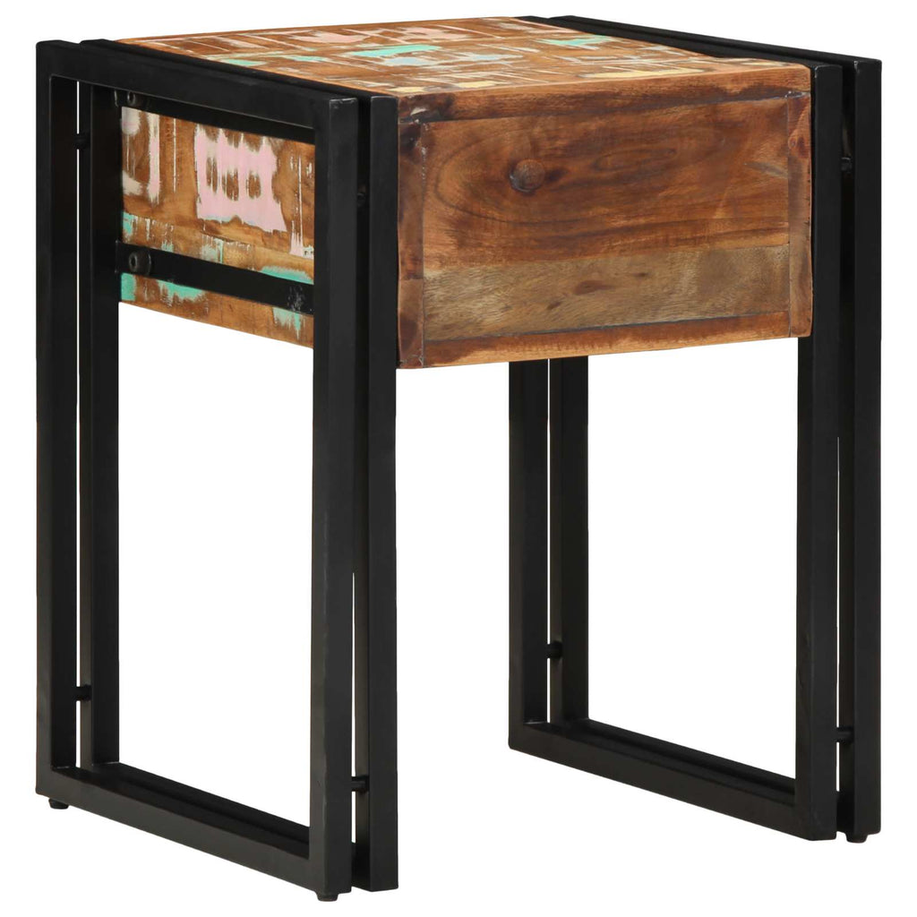 vidaXL Beistelltisch 40 x 40 x 50 cm Massives upgecyceltes Holz