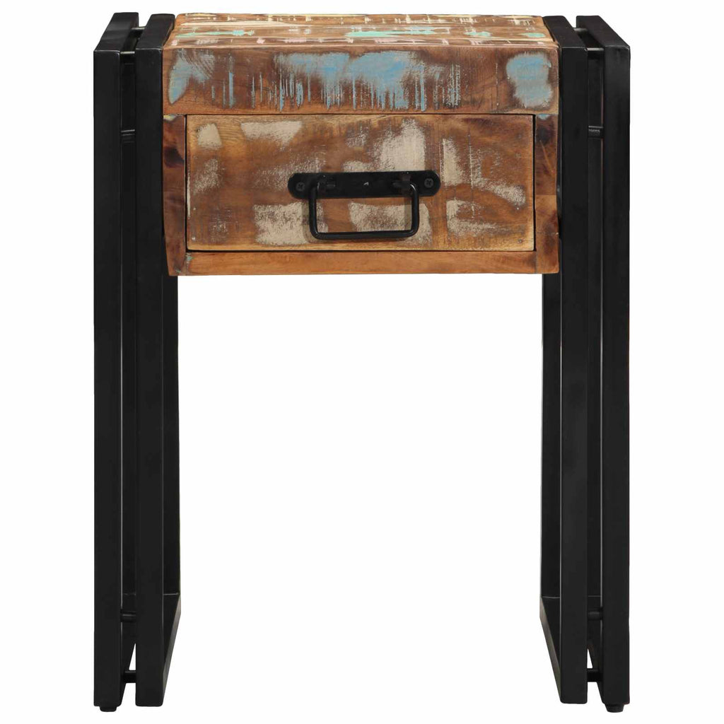 vidaXL Beistelltisch 40 x 40 x 50 cm Massives upgecyceltes Holz