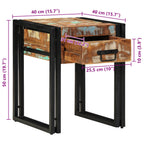 vidaXL Beistelltisch 40 x 40 x 50 cm Massives upgecyceltes Holz