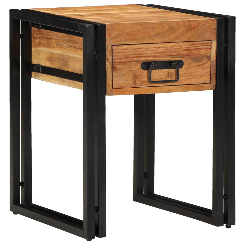 vidaXL Beistelltisch mit Schubladen 40 x 40 x 50 cm Massivholz Akazie