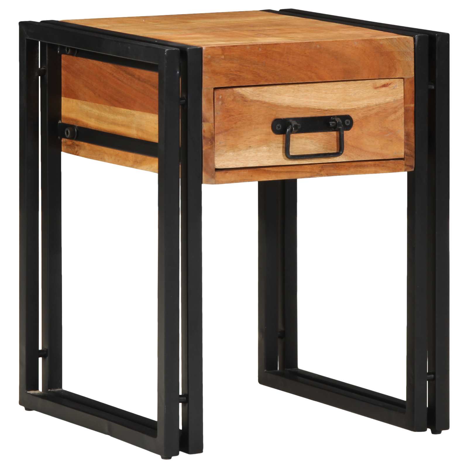 vidaXL Beistelltisch mit Schubladen 40 x 40 x 50 cm Massivholz Akazie
