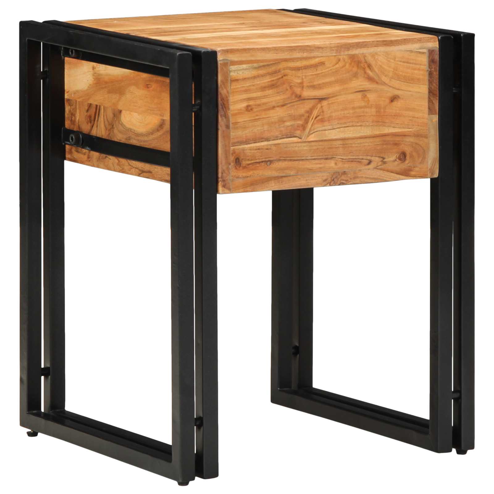 vidaXL Beistelltisch mit Schubladen 40 x 40 x 50 cm Massivholz Akazie