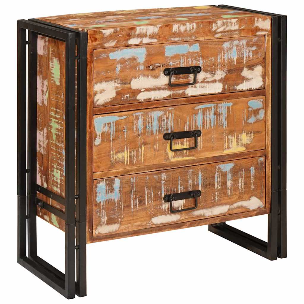 vidaXL Sideboard mit Schubladen Braun 66 x 33 x 70 cm Massives Altholz