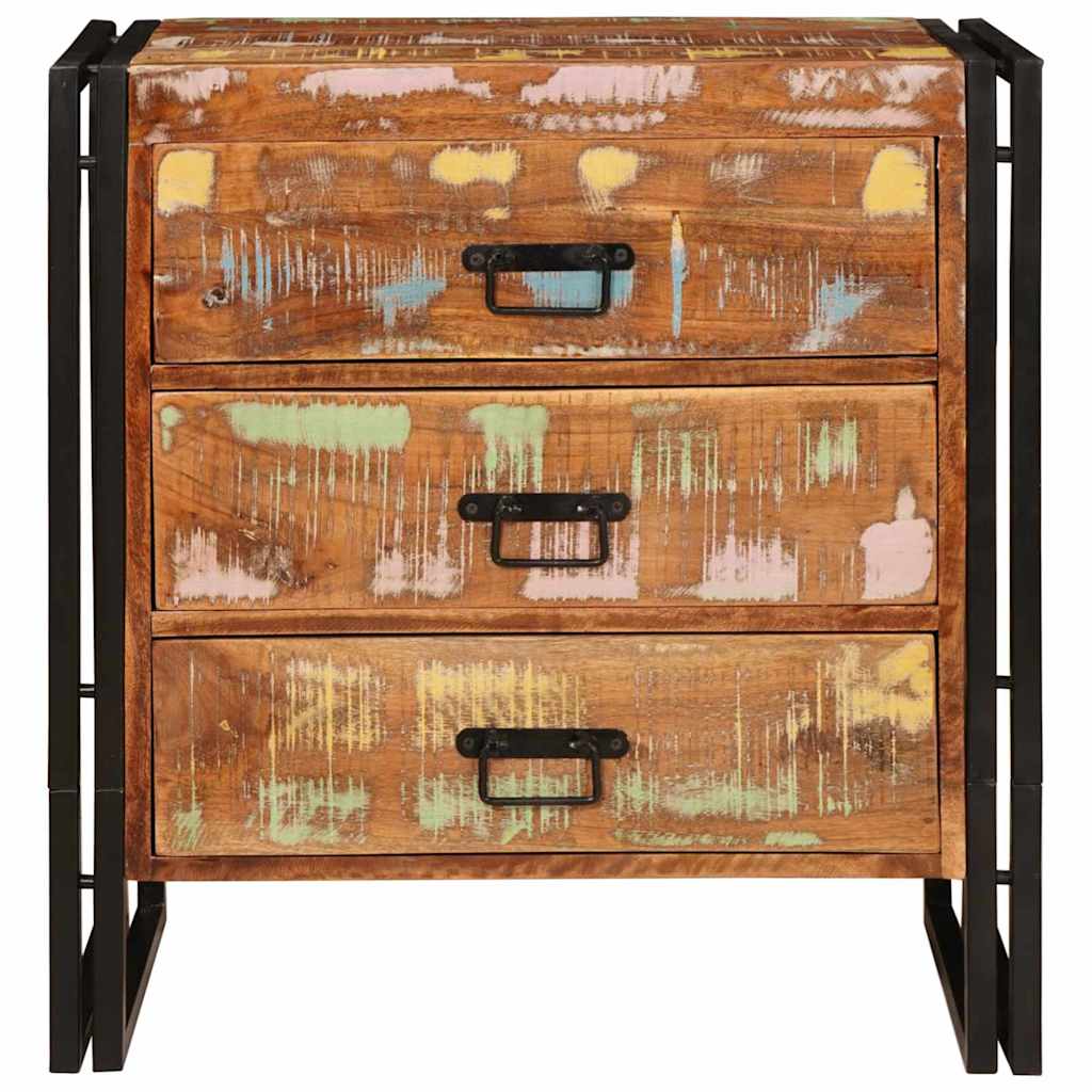 vidaXL Sideboard mit Schubladen Braun 66 x 33 x 70 cm Massives Altholz